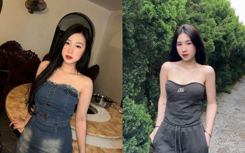 Nếu trước kia, hiện tượng mạng 10X gây ấn tượng với gương mặt bầu bĩnh, đáng yêu thì thời điểm hiện tại, cô sở hữu gương mặt thon dài, sống mũi cao cùng đôi môi mỏng đỏ vô cùng gợi cảm.