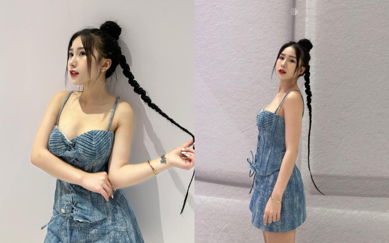 Vóc dáng của cô nàng cũng thon thả hơn, mặt nhỏ phù hợp với nhiều tạo hình khác nhau.