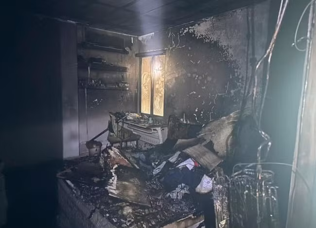 Chay trong phong ngu tang 22 chung cu 29 tang o Ha Noi