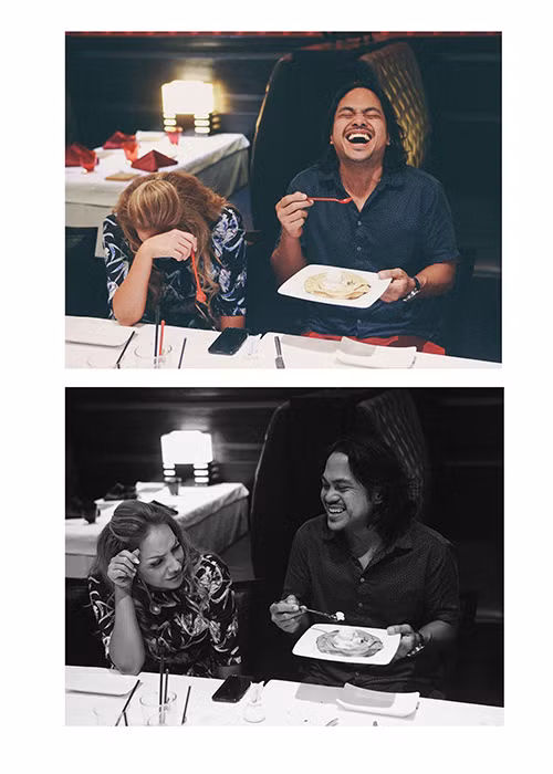 Danh ca Thanh Hà chia sẻ hình ảnh bên bạn trai. “Cần lắm 1 lời bình chứ Thanh Hà gác tay lên trán gục đầu rồi”, cô viết.