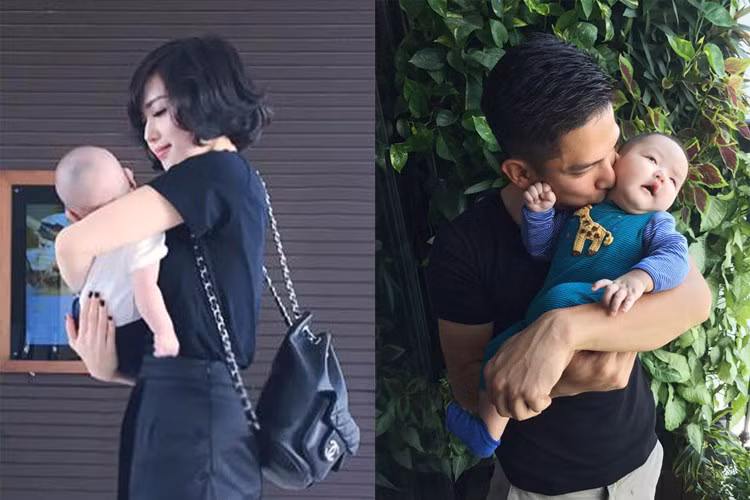 Ngày 19/6/2015, sau 6 tháng tổ chức đám cưới, nữ diễn viên phim “Chiếc giường chia đôi” hạ sinh con trai đầu lòng. Cô và chồng đặt tên con là Alex Chí An. Khi con trai sắp tròn 4 tháng tuổi, Tâm Tít mới chia sẻ ảnh cận mặt bé. Ảnh: FBNV