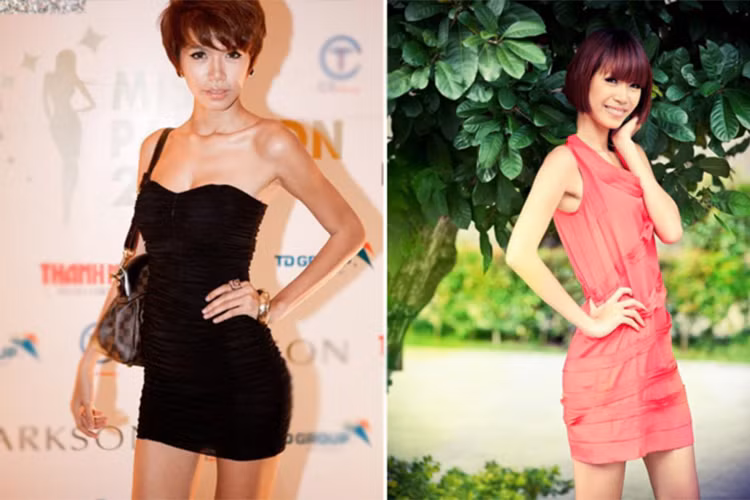 Siêu mẫu Minh Tú lần đầu tiên xuất hiện trên sàn diễn của cuộc thi Siêu mẫu Việt Nam 2011. Thời điểm này, chân dài 9x nặng chưa đầy 48 kg trong khi có chiều cao 1m78. Vì vậy, cô bị chê gầy gò, thiếu sức sống. Ảnh: Infonet