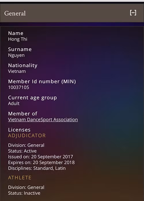 “Nữ hoàng dancesport” Khánh Thi khoe được cấp bằng trọng tài quốc tế.