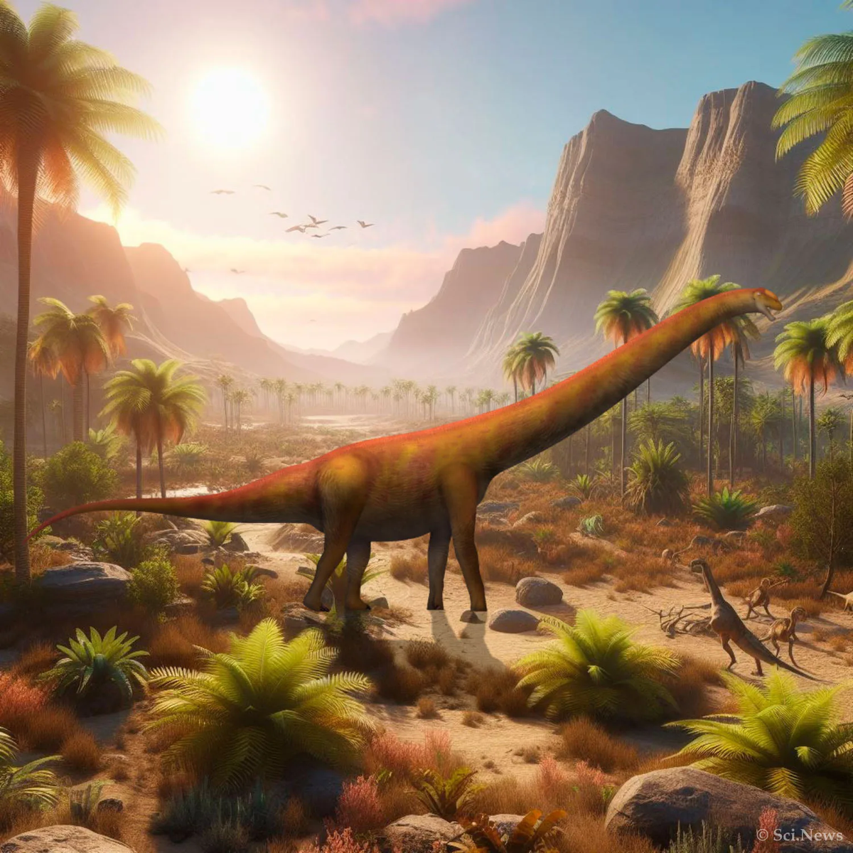 Sự xuất hiện của một loài mới thuộc nhóm Saltasauroidea là bằng chứng quý giá cho thấy nhóm quái thú khổng lồ này ở Uruguay rất phong phú. Ảnh minh họa.