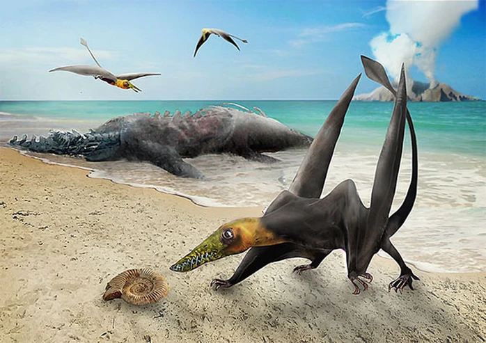 Theo Tạp chí khoa học Cretaceous Research, loài quái thú mới này cũng như toàn bộ gia đình thằn lằn hộ pháp vĩ đại của nó đã hùng cứ siêu lục địa Gondwana trong kỷ Phấn Trắng. Ảnh: Chân dung loài dực long mới từ siêu lục địa đã tan vỡ. Nguồn: Đại học Chile.