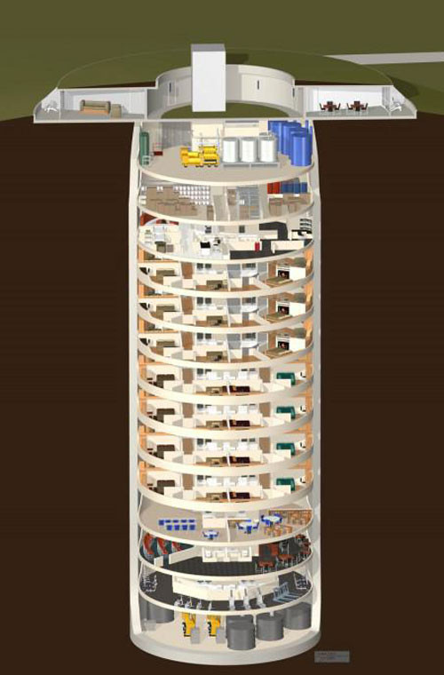 Sơ đồ mặt cắt của chung cư trong đây rất sang trọng, nó có một bể bơi trong nhà, 1 phòng chiếu phim 17 ghế ngồi, ngoài ra còn có phòng tập thể dục và phòng họp.