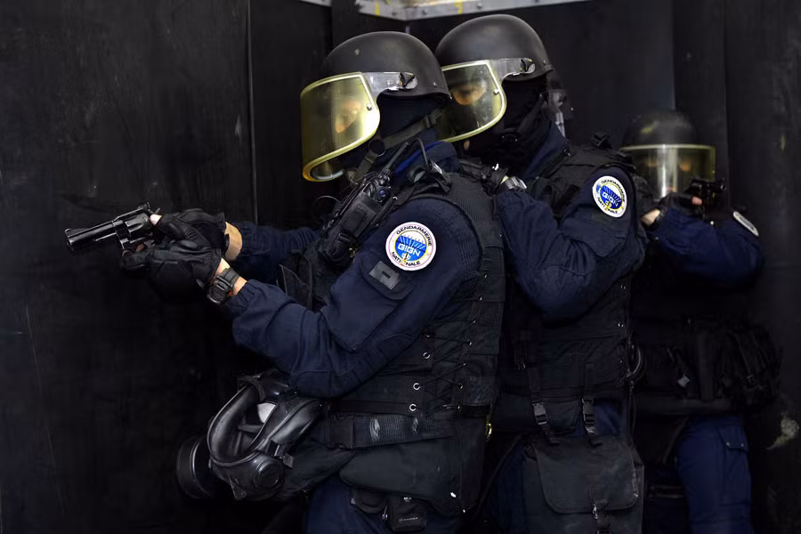 Cấu trúc của GIGN gồm: Ban chỉ huy, nhóm hành động chính gồm 20 người mỗi nhóm, một đội hỗ trợ đàm phán, thông tin liên lạc, bắn tỉa và chó nghiệp vụ.