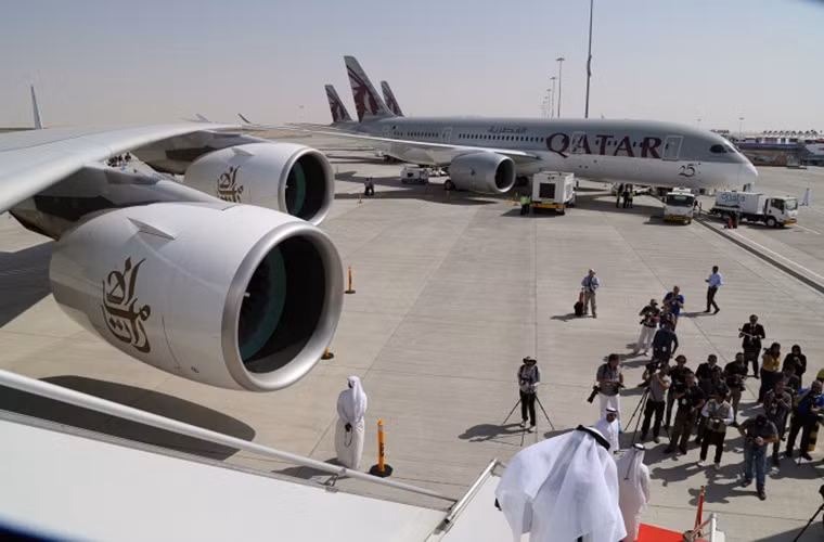 Cận cảnh dàn máy bay thương mại Boeing 787 Dreamliner.