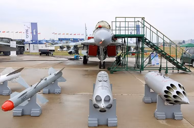 Một chiếc MiG-29 của Không quân Nga được trưng bày tại một triển lãm hàng không do nước này tổ chức.