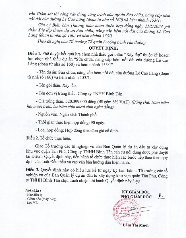 TP HCM: Công ty Bình Tân trúng gói thầu sửa chữa đường Đinh Liệt - Hình 2 TP HCM: Cong ty Binh Tan trung goi thau sua chua duong Dinh Liet-Hinh-2