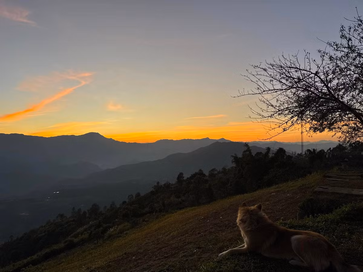 Bao trùm lấy khung cảnh của bản Sì Thâu Chải là vẻ đẹp thanh bình, dịu dàng của núi rừng Lai Châu. Ảnh FB Xuan Mai Tran