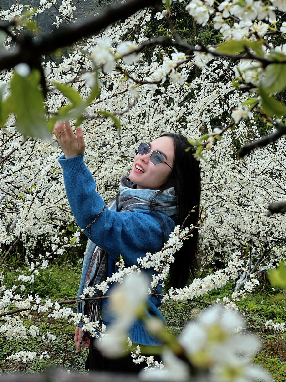 Khung cảnh yên bình, thơ mộng của nơi đây cũng thu hút không ít du khách gần xa đến để tham quan, chụp ảnh dịp đầu xuân. Ảnh Nguyễn Hương