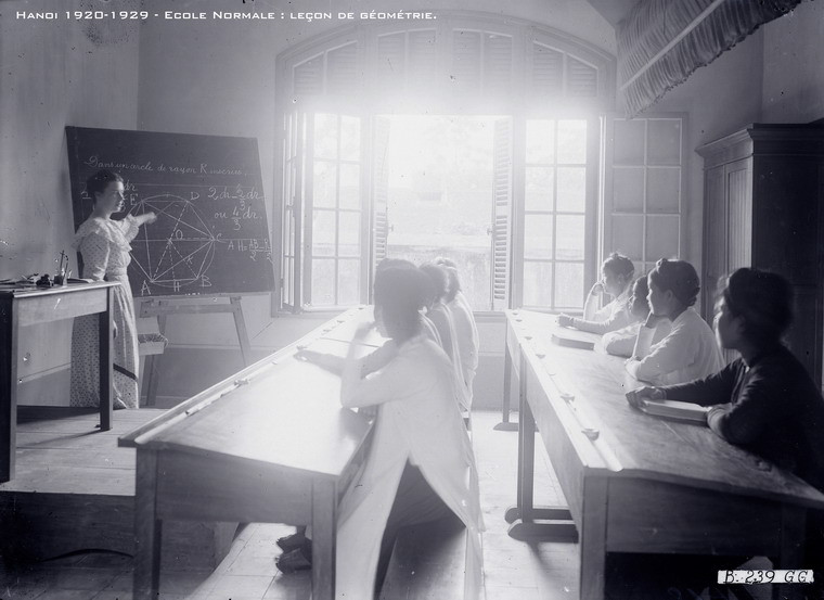 Giờ học hình học.