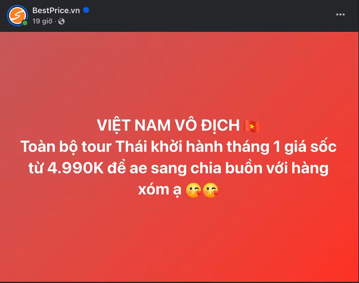 Trong ngành du lịch, Công ty Du lịch Best Price nhập cuộc khi giảm giá toàn bộ tour đi Thái Lan khởi hành vào tháng 1, với giá sốc chỉ từ 4,9 triệu đồng. (Ảnh Công ty Du lịch Best Price giảm giá tour đi Thái Lan)