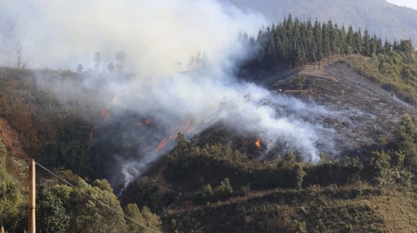 Điện Biên đang đối mặt nguy cơ cháy rừng cấp nguy hiểm Dien Bien dang doi mat nguy co chay rung cap nguy hiem