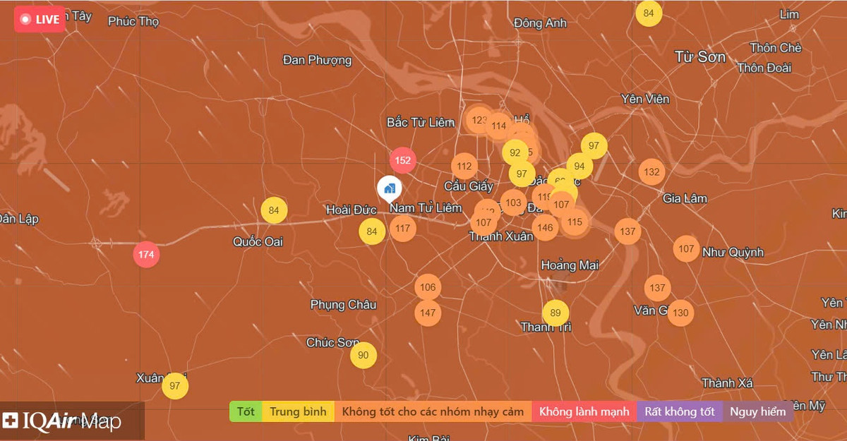 Chất lượng không khí Hà Nội ngày 31/1: Ô nhiễm đã cải thiện Chat luong khong khi Ha Noi ngay 31/1: O nhiem da cai thien