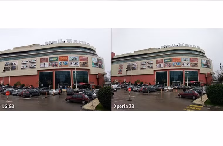 5. Câu chuyện thứ 5: Với khung cảnh, ánh sáng và hướng chụp này, có vẻ như hai máy ảnh đều cho ra sản phẩm có chất lượng khá tương đồng. Tuy nhiên nếu nhìn kỹ, ở khu vực đậu xe hình ảnh của Sony xa hơn nhưng lại sắc nét hơn.