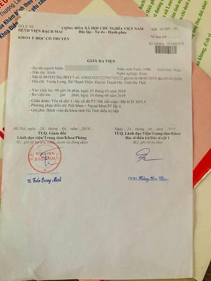 Benh vien Bach Mai phu nhan thong tin benh nhan to bi mo nham-Hinh-2