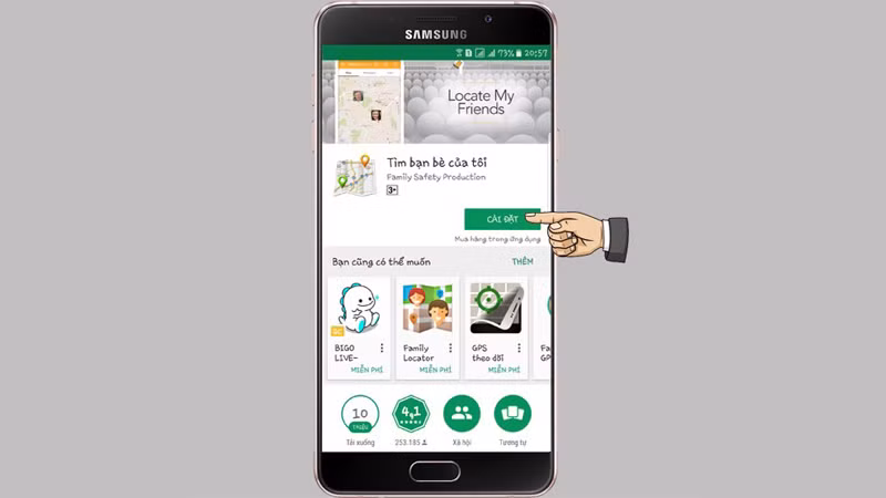 Bước 2: Mở ứng dụng sau khi cài đặt hoàn tất > Chọn "Tiếp theo".