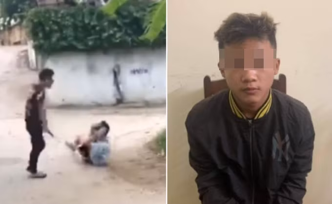 Ngày 15/7, Công an TP Việt Trì (Phú Thọ) đang điều tra làm rõ vụ nam sinh lớp 10 dùng gậy 3 khúc đánh bạn, bắt quỳ đá vào mặt tại phố Tiền Phong, phường Tiên Cát. 