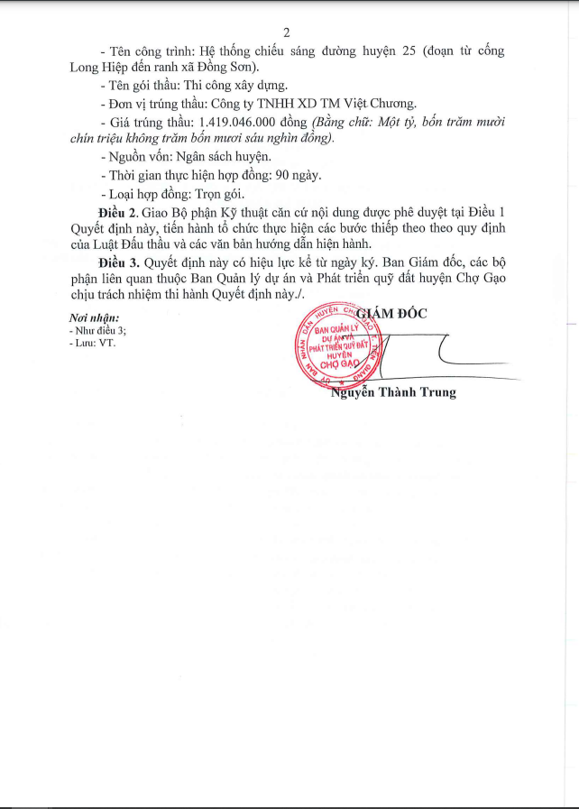 Tien Giang: Cty Viet Chuong, 1 thang trung 5 goi thau tai Cho Gao-Hinh-2