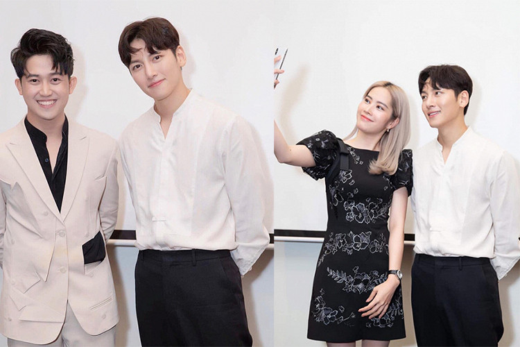 Quốc Bảo và Nam Em từng tham gia buổi giao lưu với diễn viên Hàn Quốc Ji Chang Wook cách đây không lâu. Ảnh: FBNV