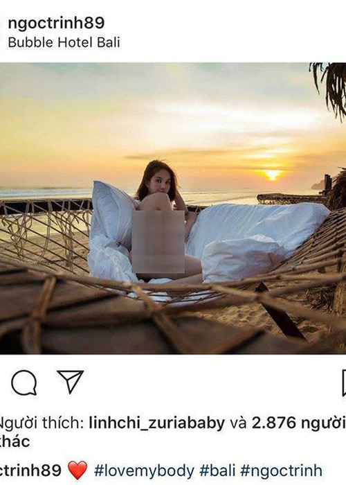 Bức ảnh Ngọc Trinh khỏa thân khiến dư luận dậy sóng trong những ngày gần đây.