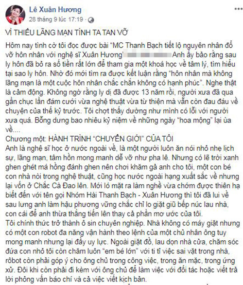 Giua on ao voi vo cu Xuan Huong, MC Thanh Bach phan ung ra sao?-Hinh-2