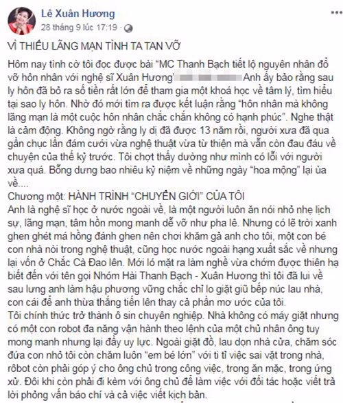 Giua on ao voi vo cu Xuan Huong, MC Thanh Bach phan ung ra sao?-Hinh-2