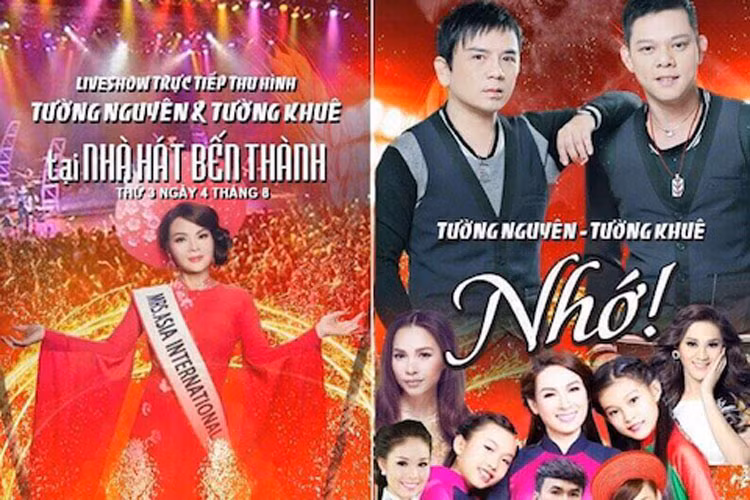 Năm 2015, liveshow thu hình trực tiếp của ca sĩ hải ngoại Tường Nguyên và Tường Khuê bị hủy vì chưa làm thủ tục xin cấp phép biểu diễn trực tiếp tại Sở Văn hóa Thể thao Du lịch TP HCM khiến hàng ngàn khán giả đến dự phải ra về. Ảnh: Thethaovanhoa Xem video "Ca sĩ Quang Hà: Tôi là ca sĩ thị trường". Nguồn VTC