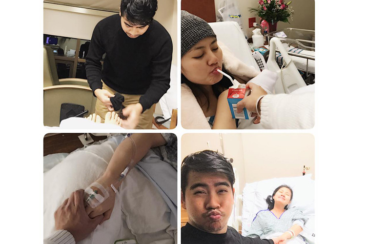 Thanh Bình luôn chăm sóc Ngọc Lan vô cùng chu đáo khiến ai nấy cũng phải ghen tỵ.