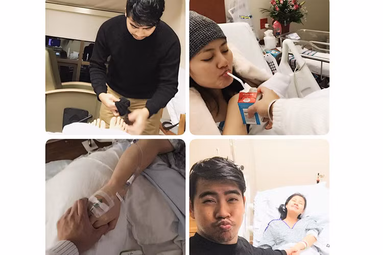 Thanh Bình luôn chăm sóc Ngọc Lan vô cùng chu đáo khiến ai nấy cũng phải ghen tỵ.