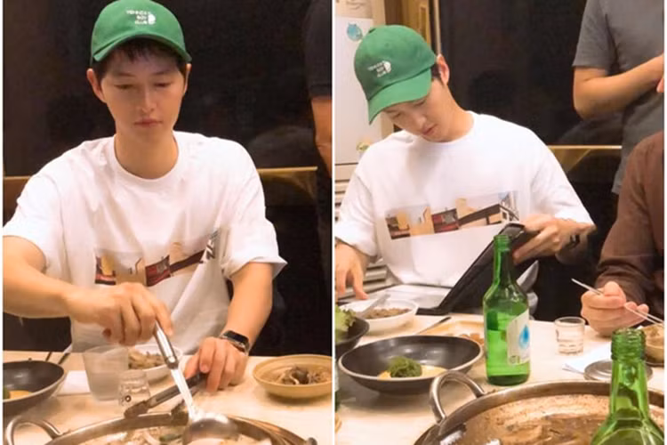 Chồng cũ của Song Hye Kyo cũng dành thời gian gặp gỡ bạn bè hậu ly hôn. Ảnh: Zing