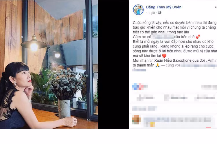 Diễn viên Mỹ Uyên mong nghệ sĩ Xuân Hiếu ra đi thanh thản.