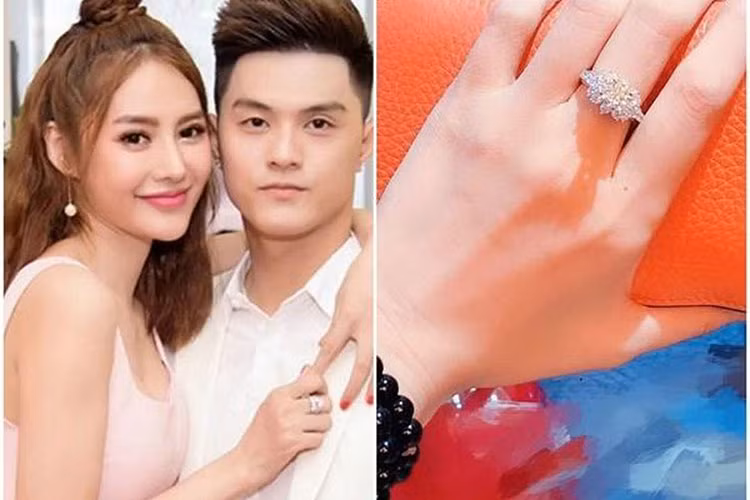 Linh Chi từng bất ngờ khi được bạn trai Lâm Vinh Hải tặng nhẫn kim cương 35.000 USD (hơn 800 triệu đồng).