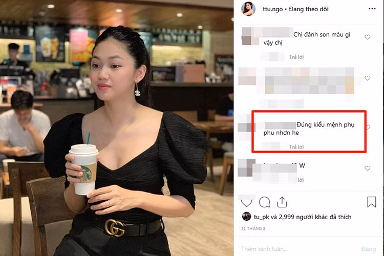 Thanh Tú thậm chí bị một antifan ví như là một mệnh phụ.