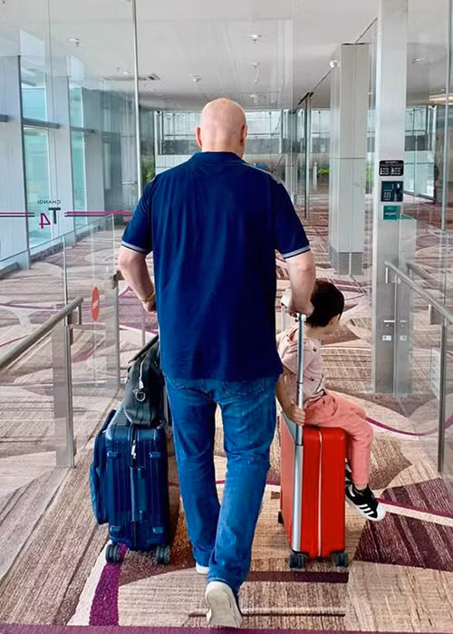 Quý tử nhà Thu Minh năm nay đã được 4 tuổi. Ảnh: FBNV