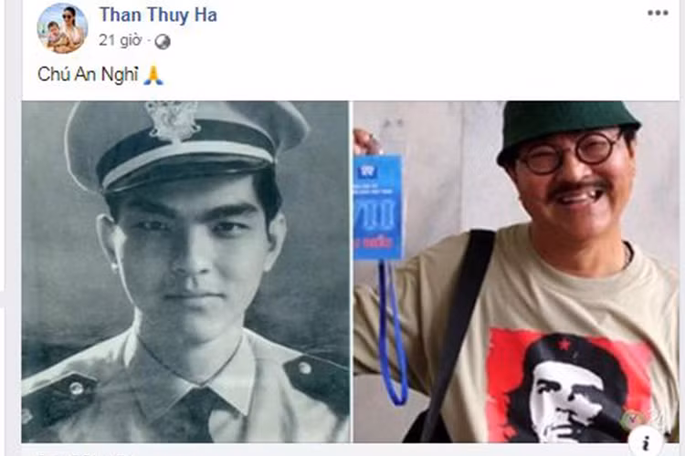 Khi hay nền nghệ thuật Việt Nam mất đi nghệ sĩ Thế Anh, diễn viên Thân Thúy Hà viết: "Chú an nghỉ”.
