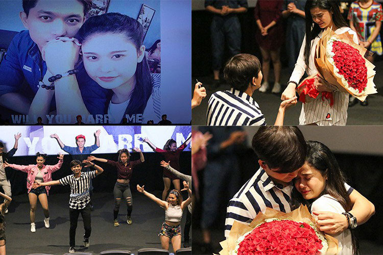 Tháng 8/2016, Tim cầu hôn Trương Quỳnh Anh. Tuy nhiên, đám cưới của cả hai không diễn ra như mong đợi khi Trương Quỳnh Anh vướng nghi vấn tình cảm với Bình Minh. Ảnh: Zing