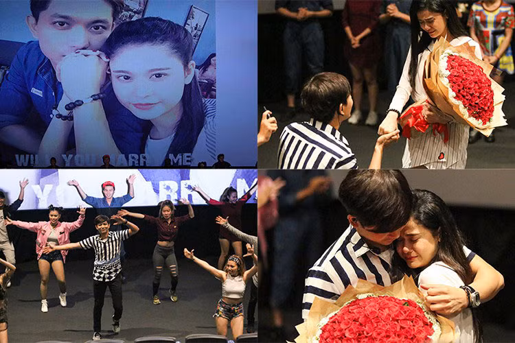 Tháng 8/2016, Tim cầu hôn Trương Quỳnh Anh. Tuy nhiên, đám cưới của cả hai không diễn ra như mong đợi khi Trương Quỳnh Anh vướng nghi vấn tình cảm với Bình Minh. Ảnh: Zing