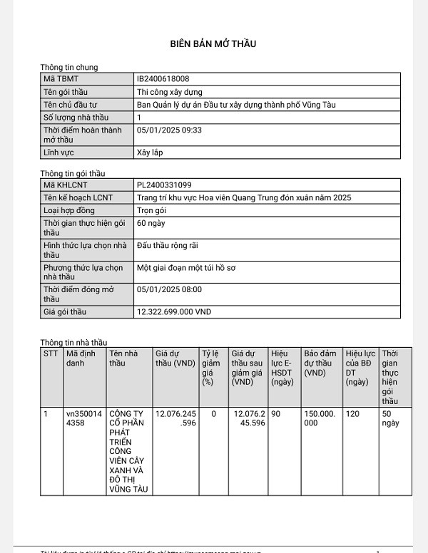 BR - VT: Can canh goi thau trang tri Hoa vien Quang Trung don xuan 2025