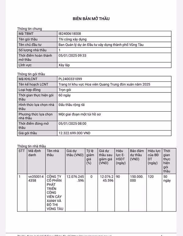 BR - VT: Can canh goi thau trang tri Hoa vien Quang Trung don xuan 2025