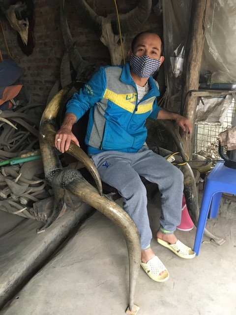 Trong khi đó, người ta chơi trội đến mức, làm cái “ghế quan lớn” này toàn bộ bằng sừng thú rừng Châu Phi quý hiếm, dăm bảy con vật khổng lồ bị giết mới đủ sừng cho “kỳ quan nhẫn tâm” ấy.