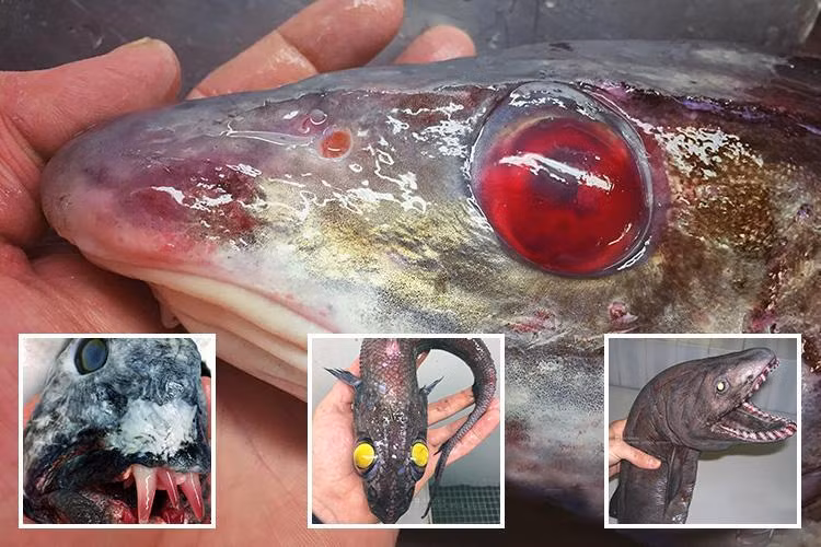 Ngoài con cá mắt đỏ rực, Roman còn bắt được rất nhiều những sinh vật kỳ dị.