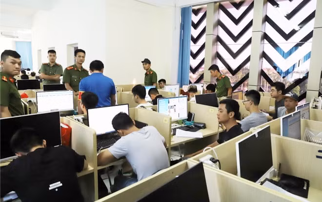 Các đối tượng thời điểm bị bắt quả tang.