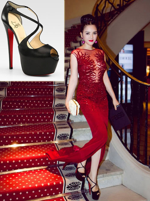 Người đẹp rất yêu chuộng đôi giầy Christian Louboutin có giá 223 USD (khoảng 5 triệu đồng) Ảnh: xaluan.com