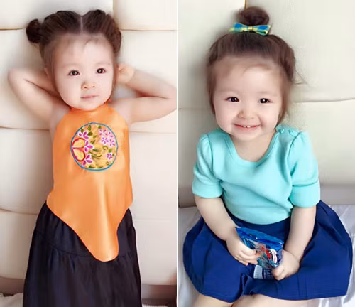 Cadie luôn trở thành tâm điểm chú ý của cộng đồng mạng khi liên tục xuất hiện trong những bộ ảnh siêu đáng yêu cùng mẹ ngay từ khi mới ra đời.