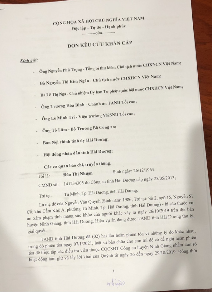 Gay thuong tich 17% bi truy to toi Giet nguoi, bi can keu oan