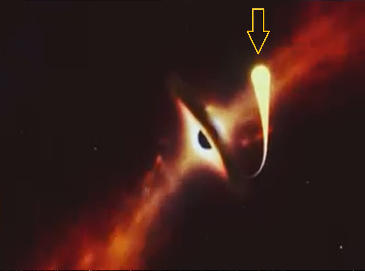 Phần khối lượng vật chất bị kéo vào quỹ đạo quanh hố đen bị xay nhỏ khiến ngôi sao mất dần khối lượng và sụp đổ nhanh chóng. Đây là lần đầu tiên giới thiên văn chứng kiến cảnh tượng kỳ vĩ nhưng cũng vô cùng đáng sợ này. Ảnh Interest Space