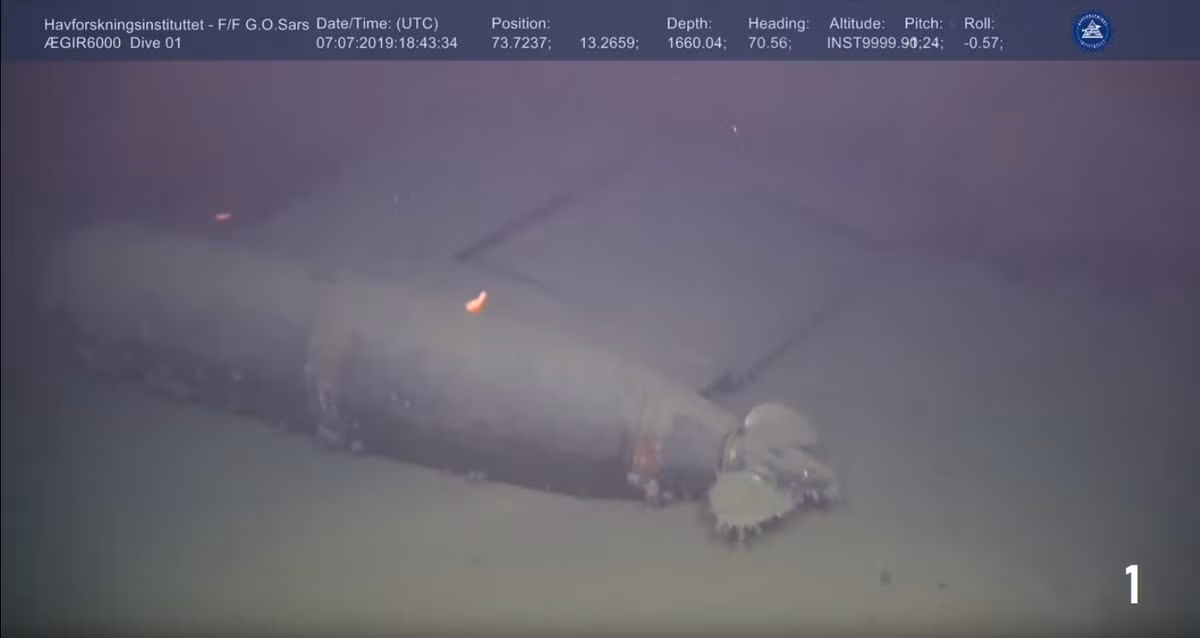 Các thủy thủ đa phần thiệt mạng vì bị lạnh, chỉ có 1 người mất tích trong lúc hỏa hoạn, 2 người chết do nổ cửa khoang thoát hiểm. Con tàu chìm xuống khu vực biển có độ sâu gần 1.700m dưới đáy biển Na Uy. Ảnh: Viện Hàng hải Na Uy.